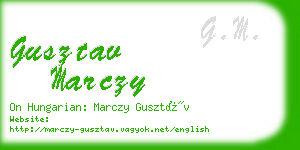 gusztav marczy business card